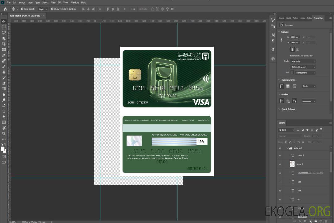 Carte visa classique de la Banque nationale d'Égypte d'Égypte template Carte visa classique de la Banque nationale d'Égypte d'Égypte template